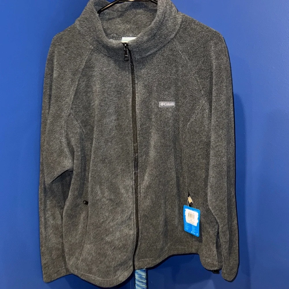 Columbia - NWT Charcoal Gray Fleece Jacket Size 3X - Picture 5 of 17